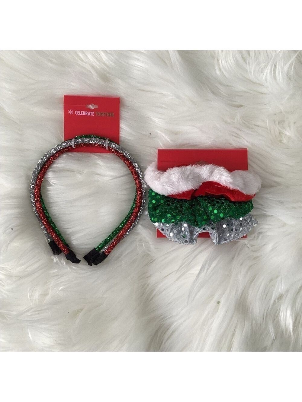 Celebrate Together Holiday Glitter Headband & Sequin Scrunchie Set